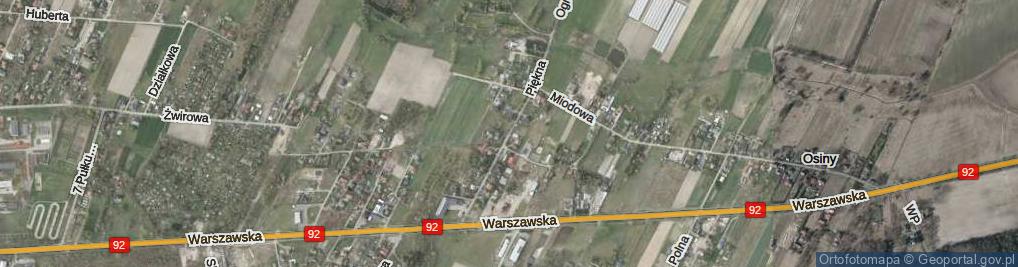 Zdjęcie satelitarne Piękna ul.